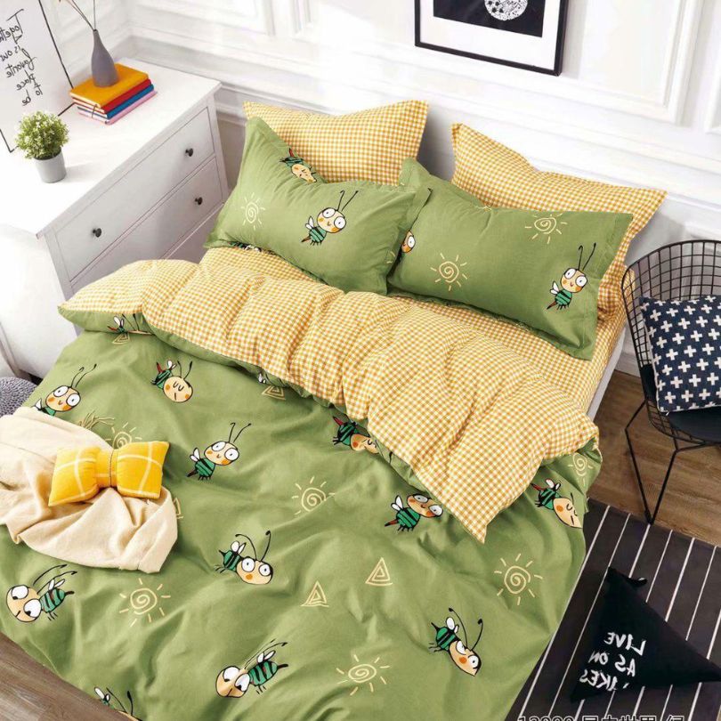 Lenjerie de Pat Bumbac Finet – 6 Piese | Eleganta, Confort si Durabilitate | COD 1111-J